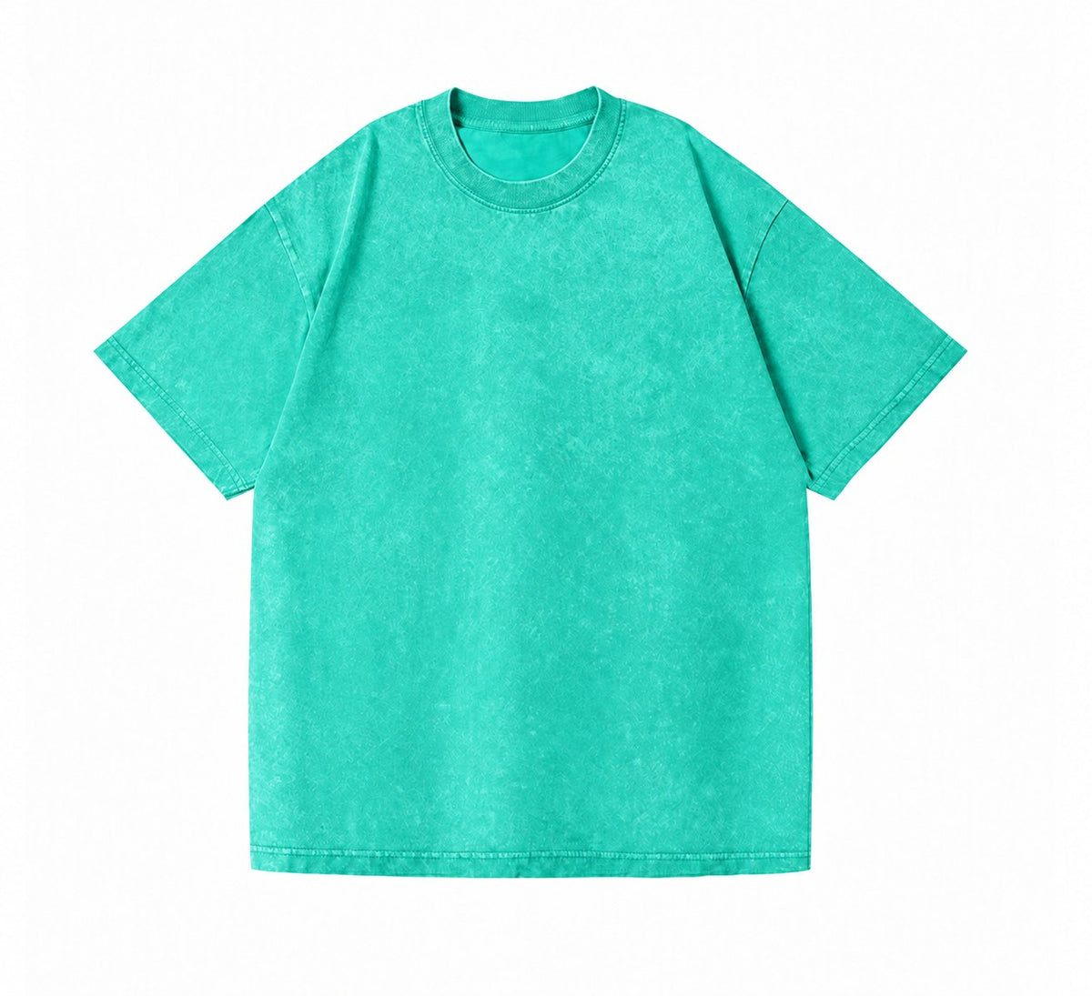 Vintage Acid Wash T-Shirt — Aqua Green