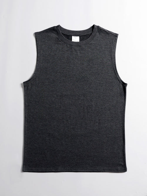 Men's Sleeveless Muscle Tee — Black
