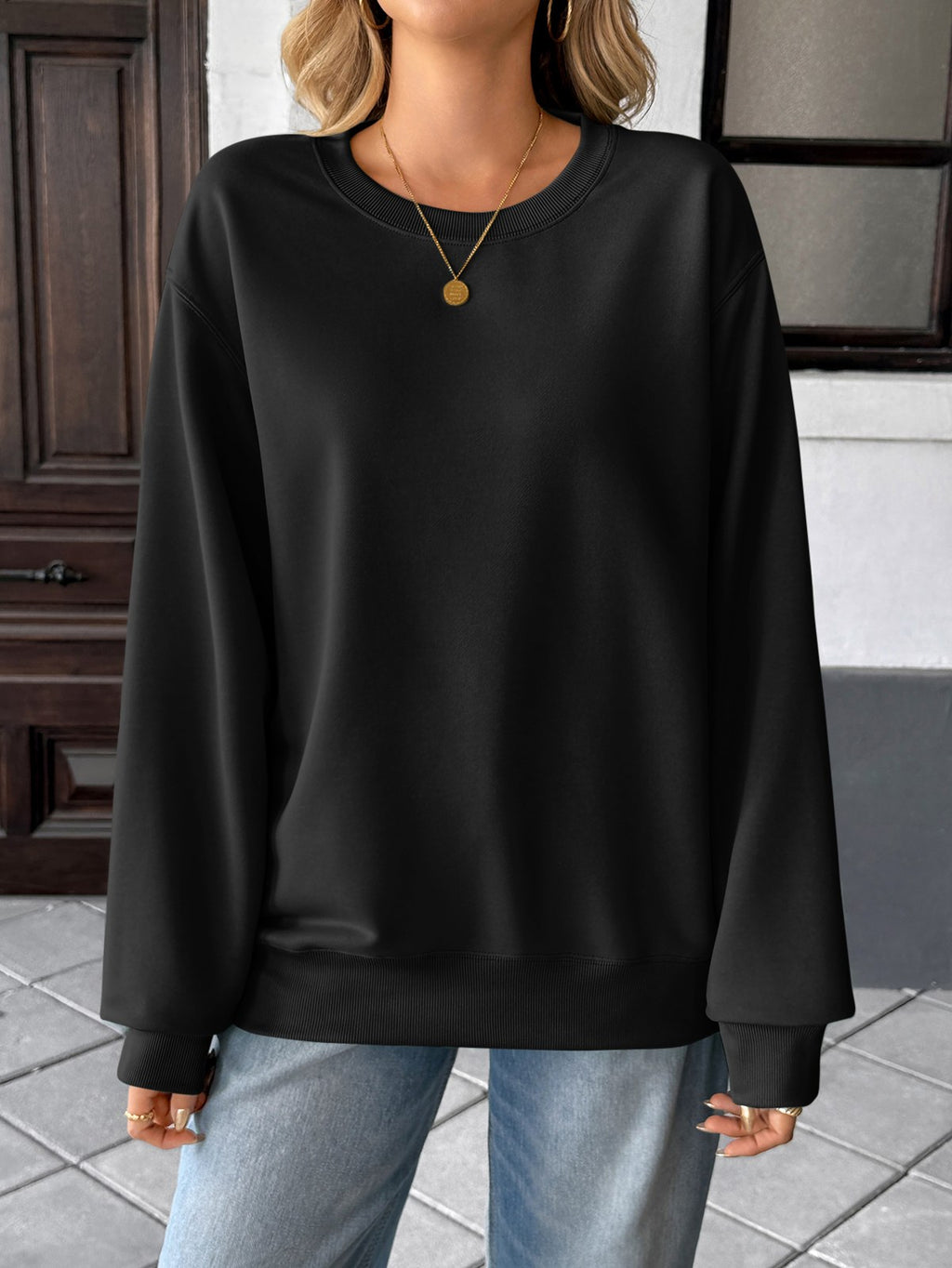 Unisex Crewneck Sweatshirt — Black