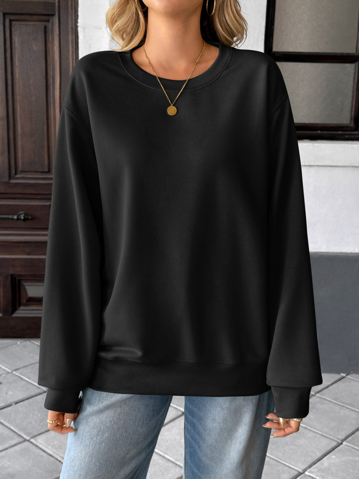 Unisex Crewneck Sweatshirt — Black