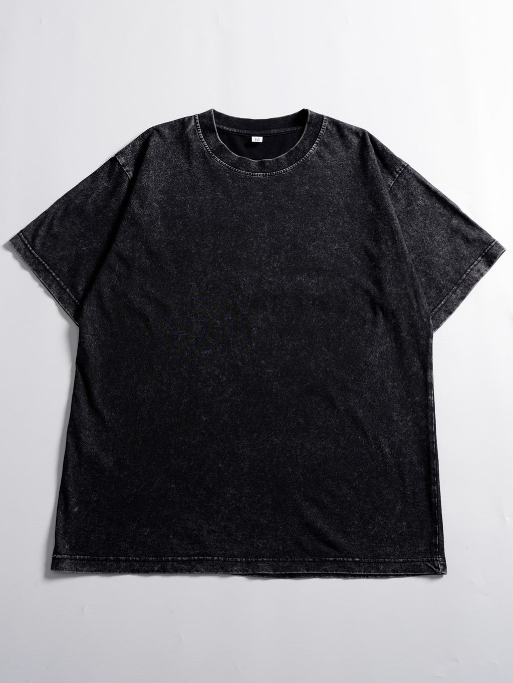 Unisex Acid Wash Oversized Tee — Black