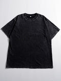 Unisex Acid Wash Oversized Tee — Black