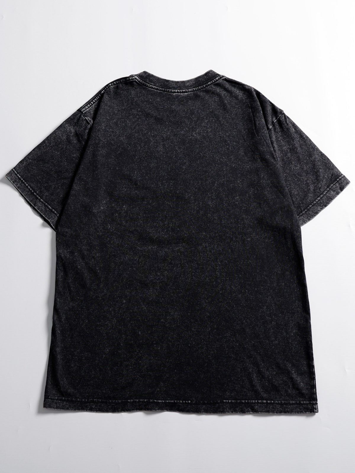 Unisex Acid Wash Oversized Tee — Black