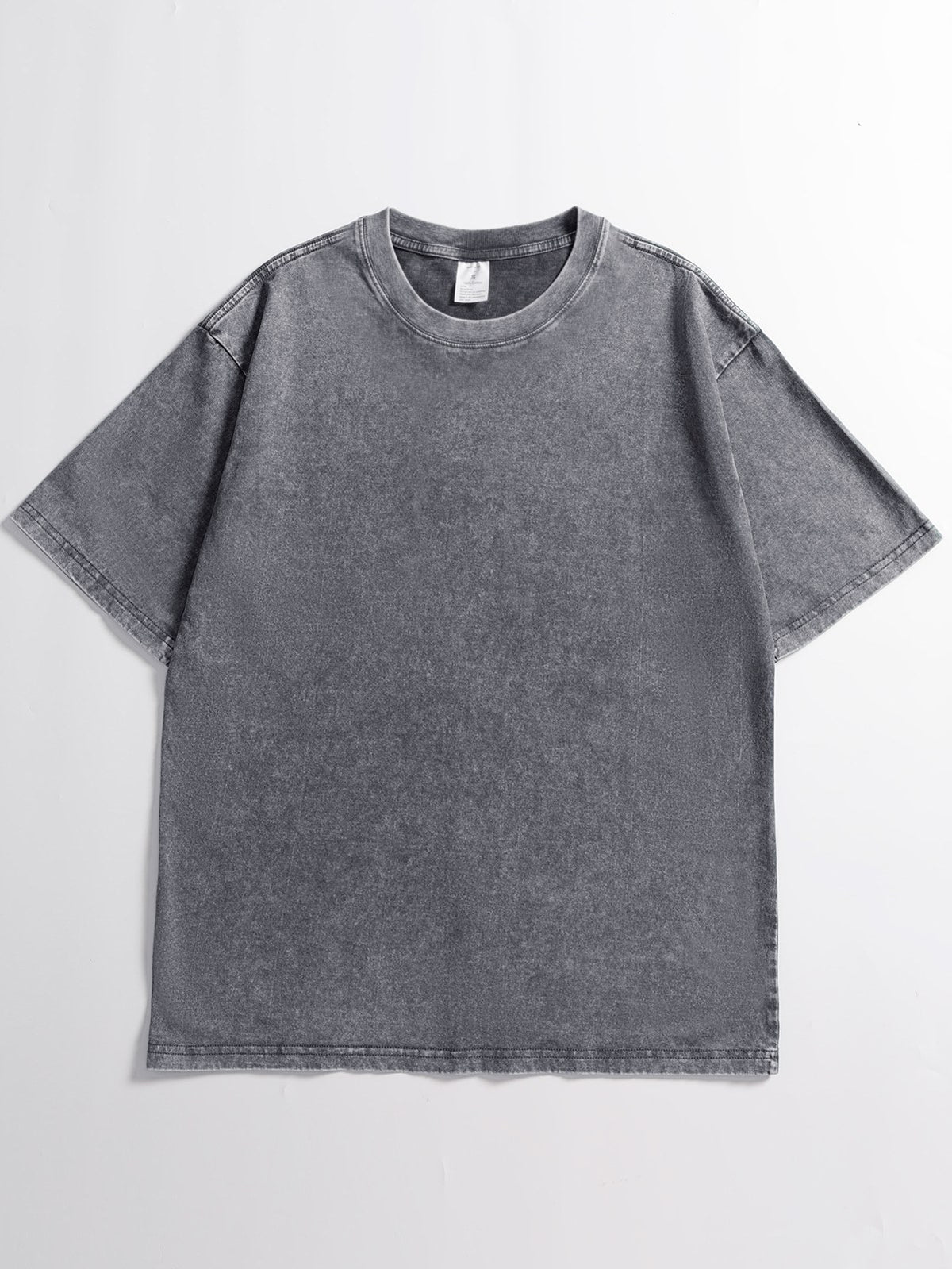 Unisex Acid Wash Oversized Tee — Gray