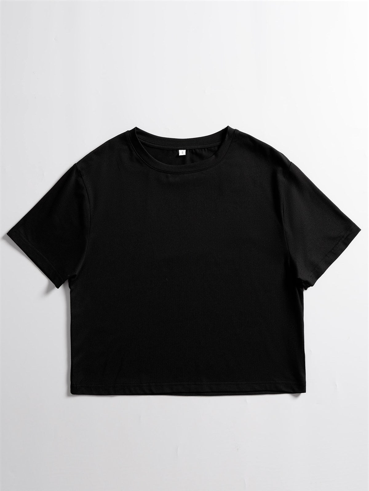 Women's Boxy Crop Tee — Black
