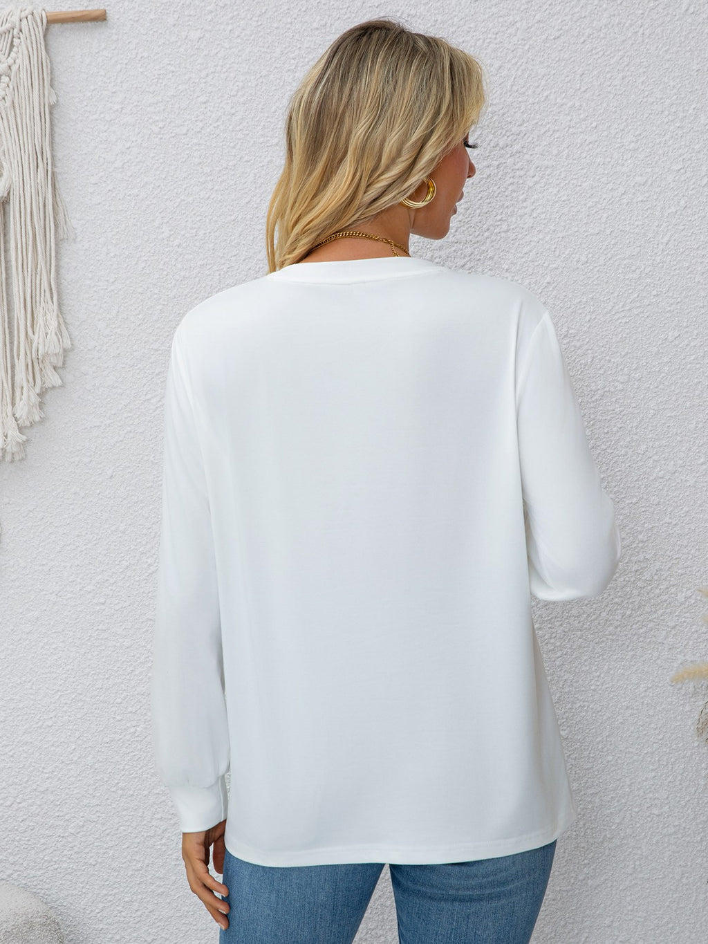 Women's Long Sleeve Tee — White