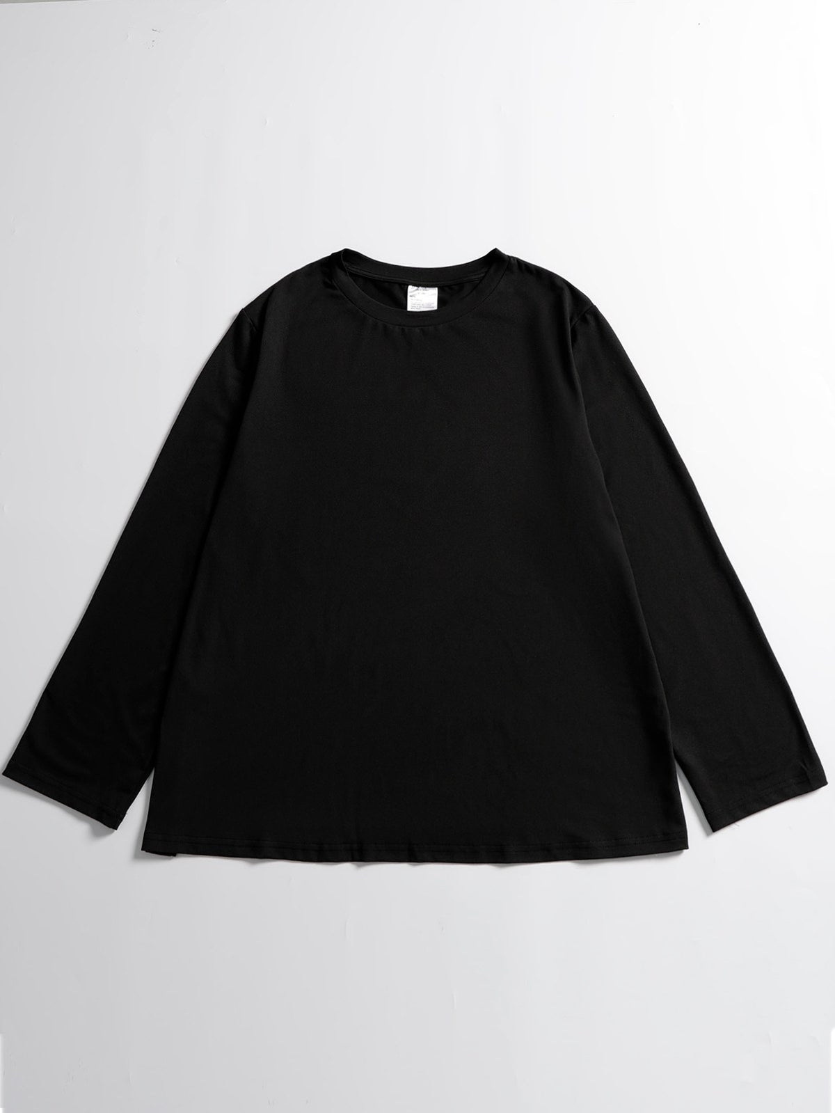Women's Plus Long Sleeve Crew — Black