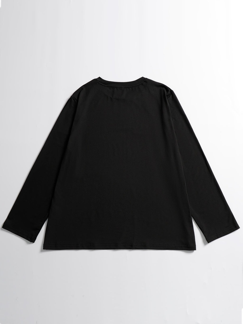 Women's Plus Long Sleeve Crew — Black