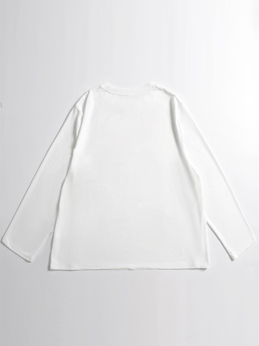 Women's Plus Long Sleeve Crew — White