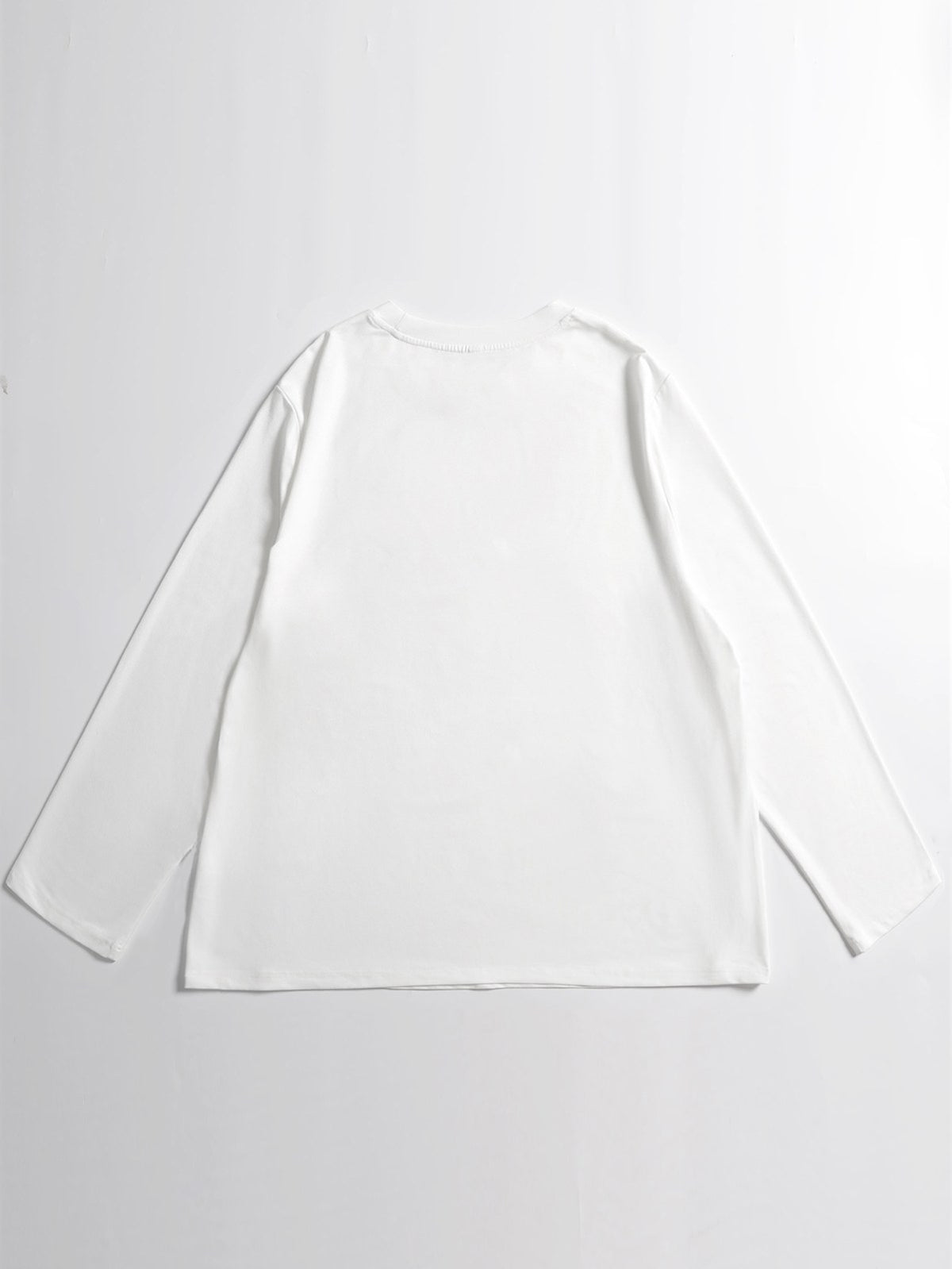 Women's Plus Long Sleeve Crew — White