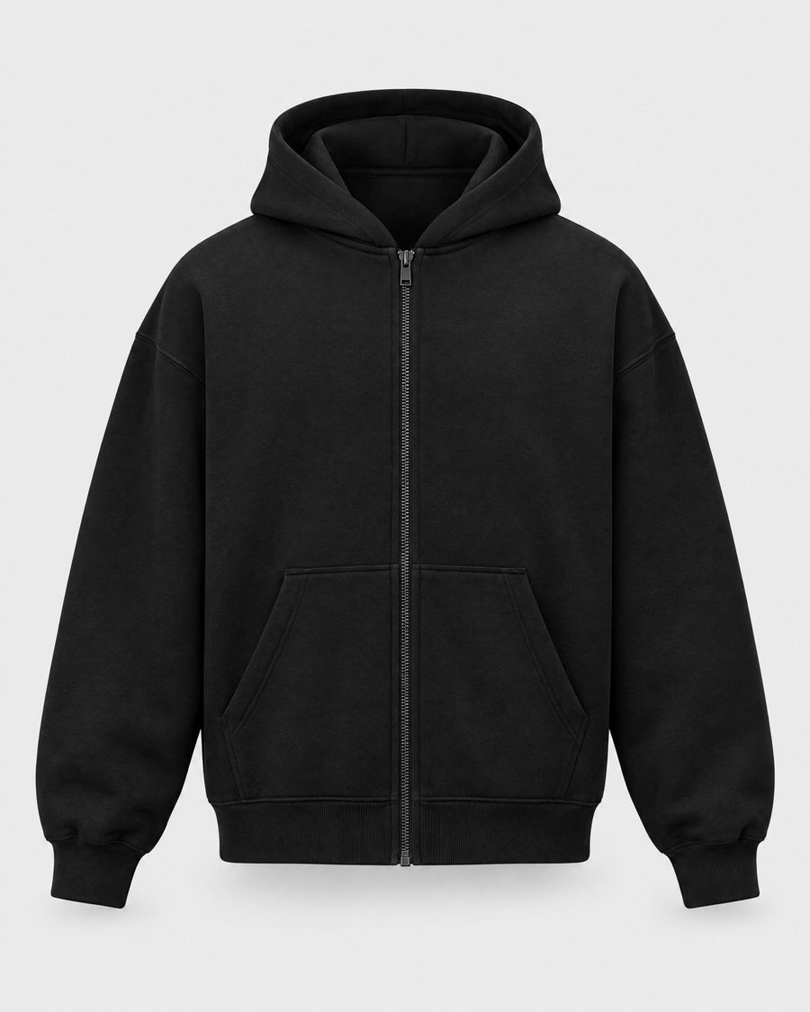 Montage Heavyweight Zip Hoodie — Black