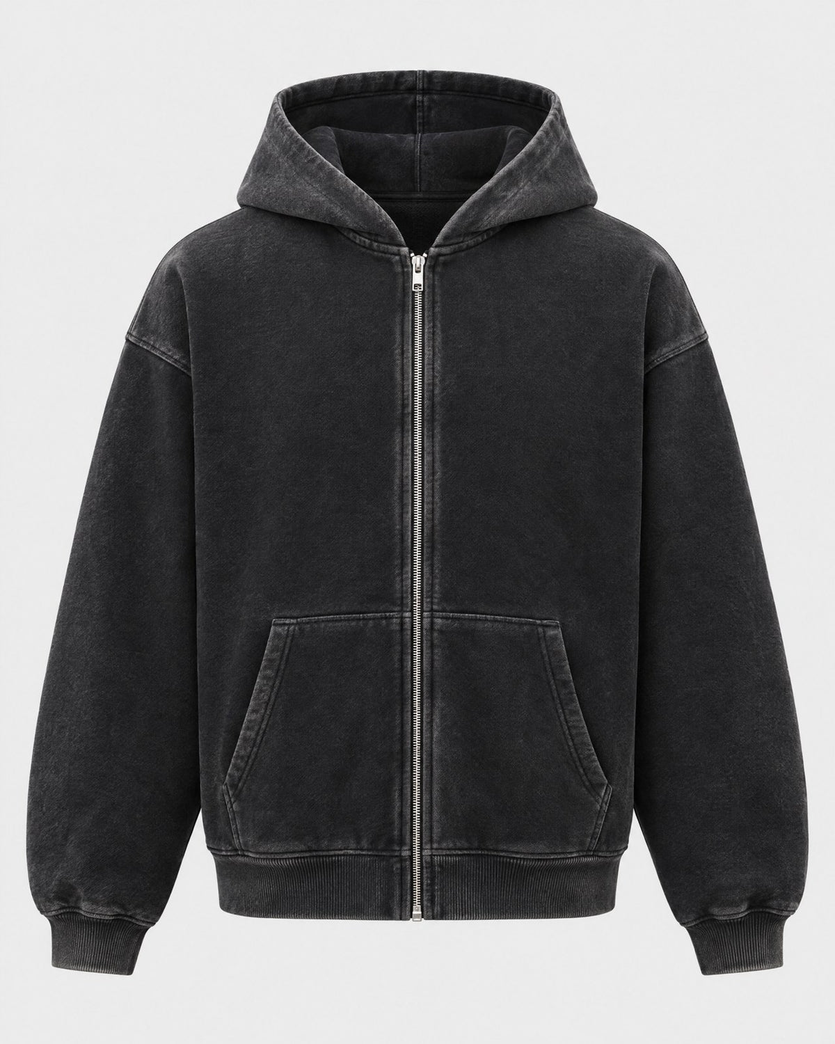Montage Heavyweight Zip Hoodie — Spray Black
